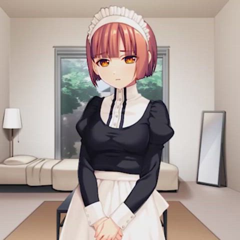 cute hentai maid gif