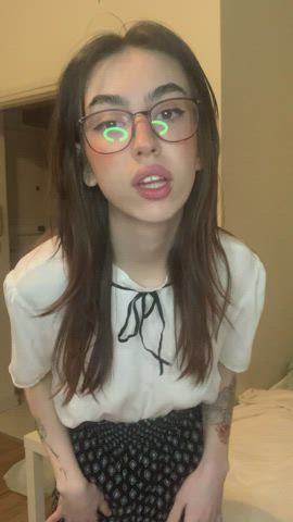 Brunette Tits Schoolgirl gif