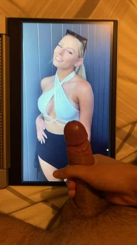 Blonde hottie drains my balls