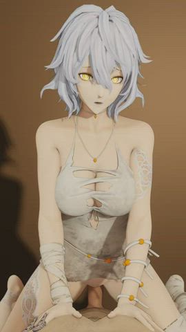 3D Animation Big Tits Cowgirl Hentai NSFW POV Rule34 gif