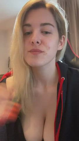 Big Tits Cleavage Jiggling gif