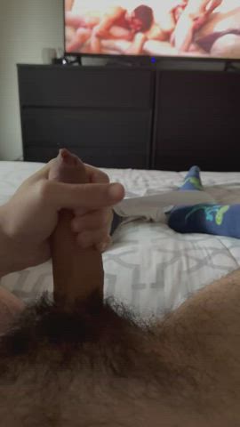 cock jerkmate uncut gif
