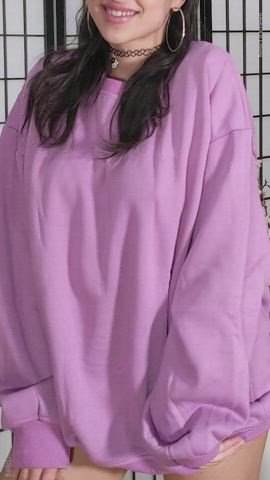 I got a little surprise hidden under this hoodie!