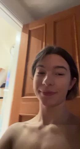 Amateur Blowjob Brunette Natural Tits OnlyFans Teen Tits Porn GIF by officialblueraze