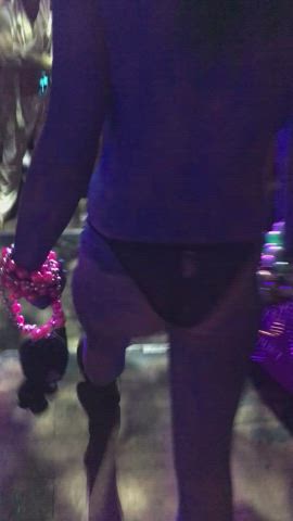 Alt out and about almost nude