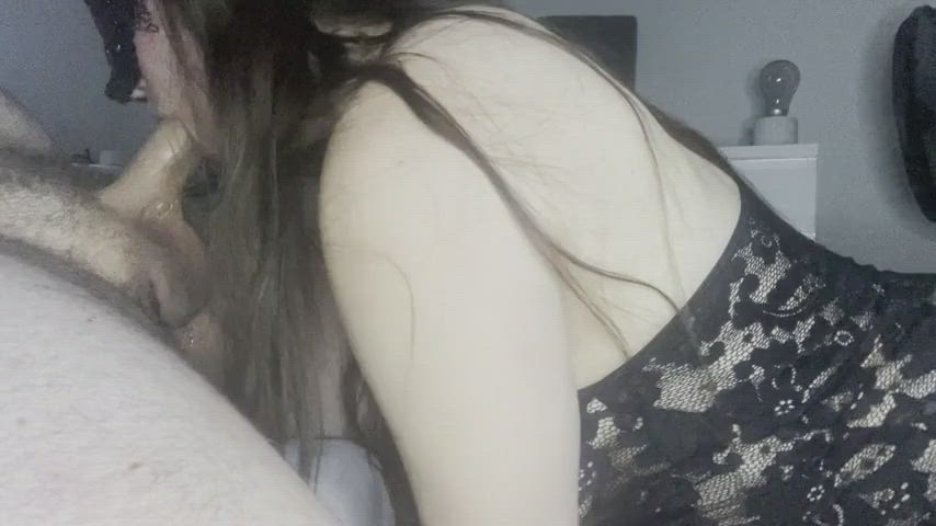 Full sound gif me throating his cock see comments