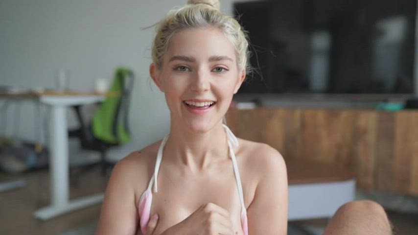 bwc blonde cum cum on tits cumshot cute eva elfie handjob petite teen gif