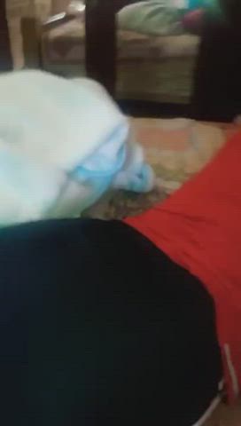 amateur ass clothed gif