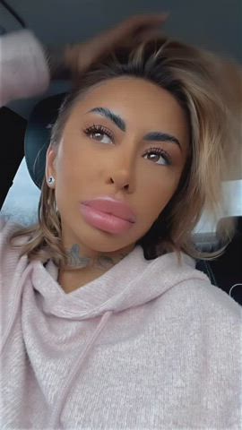homemade lips selfie gif