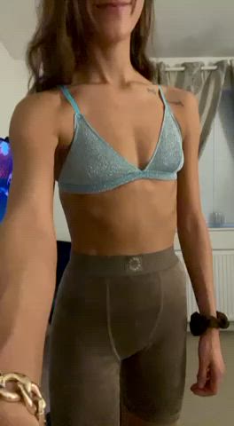 ass panty peel tits gif