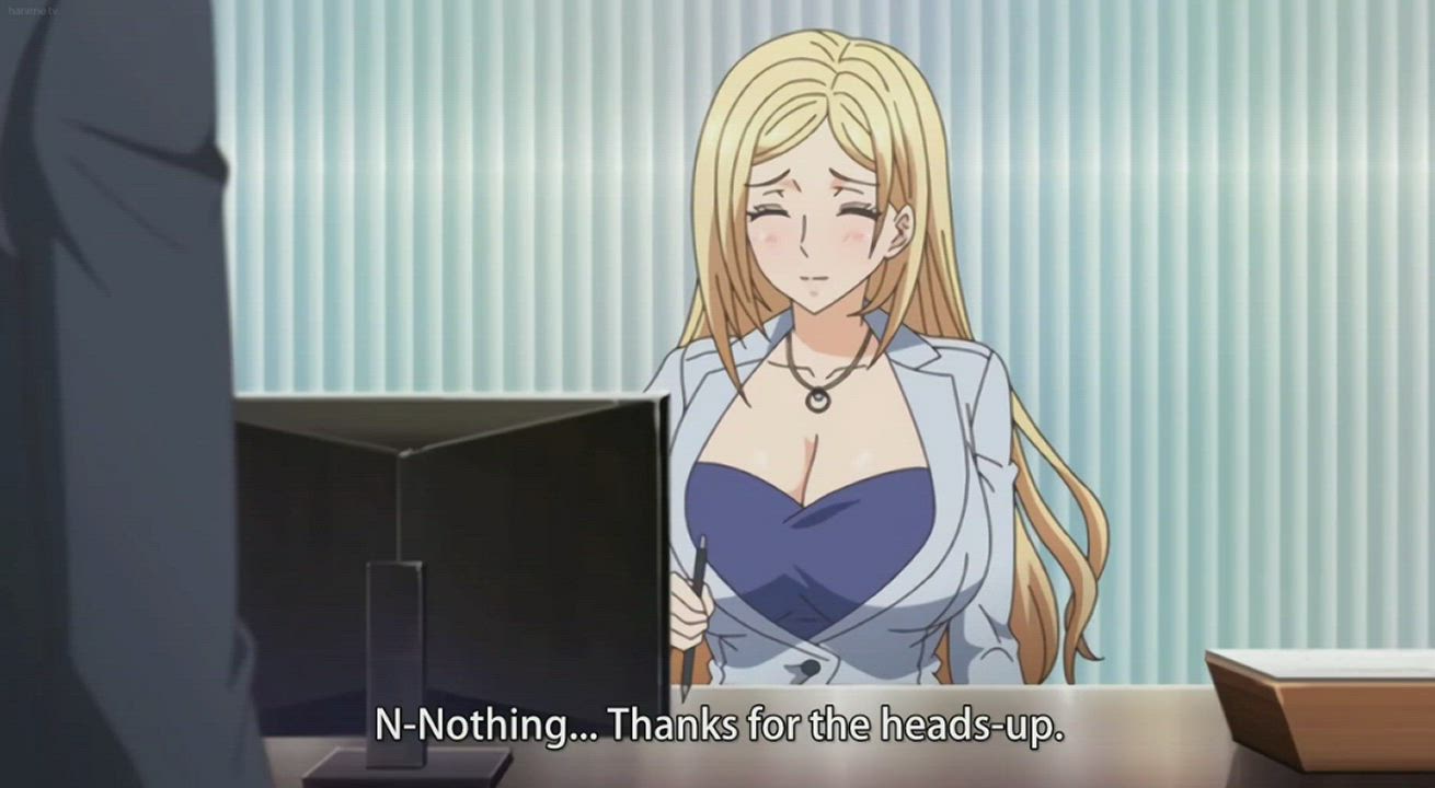 Anime Blonde Cum Ejaculation Footjob Hentai gif