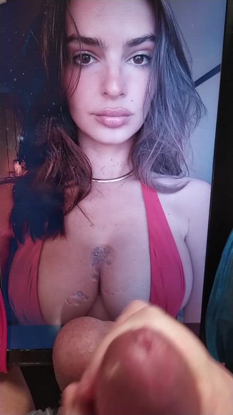 cum cumshot emily ratajkowski jerk off male masturbation tribute gif