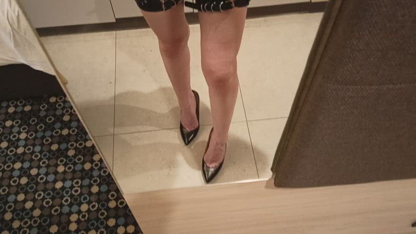 BDSM Big Tits Heels Leather Legs Nipples Tattoo Tits tattedphysique gif