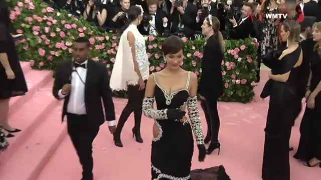 Bella Hadid arrives at 2019 Met Gala Red carpet