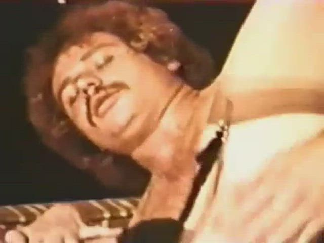 Cumshot Shaved Pussy Threesome Vintage gif