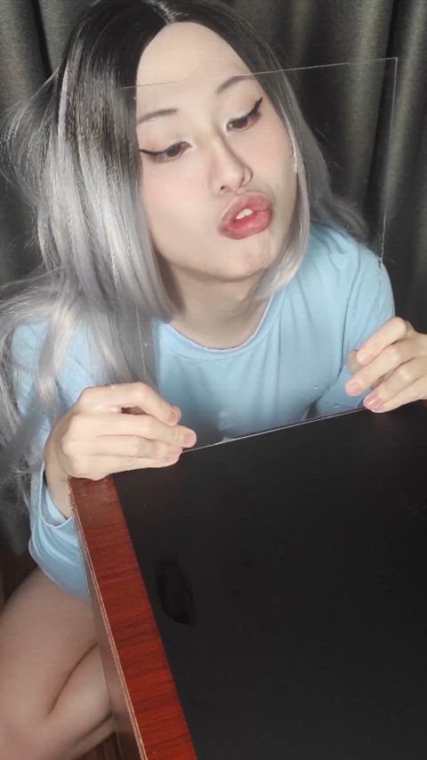 asian babe crossdressing femboy femme sissy femboys trans-sissy-porn gif