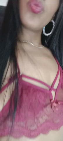 camgirl curvy ebony latina lingerie masturbating sensual wet pussy gif