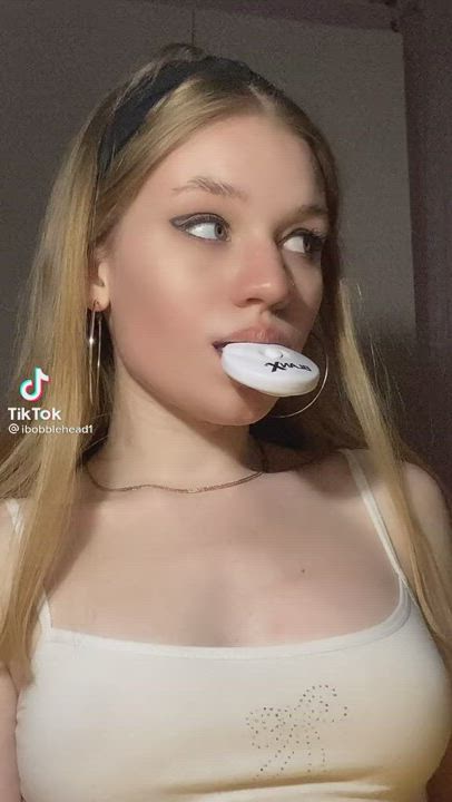 Ahegao Spit Teen TikTok gif