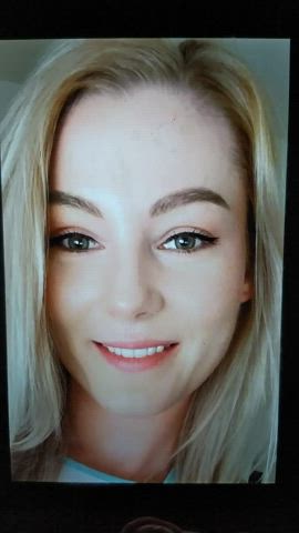 blonde celebrity cum cumshot facial fansly gamer girl onlyfans tiktok tribute gif