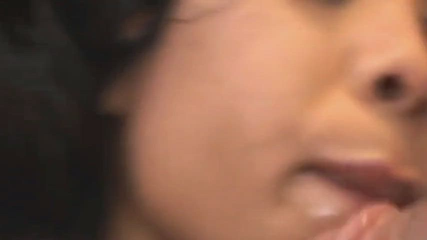 Blowjob Close Up Ebony Sloppy gif