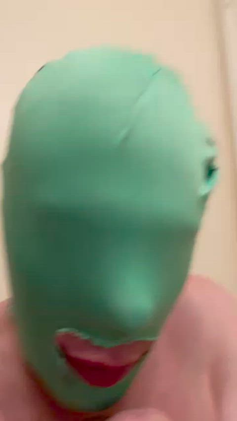 cum cum in mouth mask sissy gif