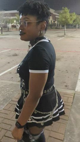ass ebony flashing goth public upskirt gif