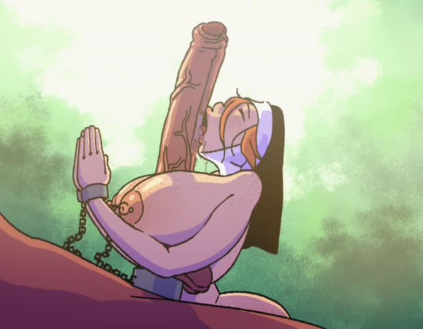 animation bdsm licking nun tit fuck gif