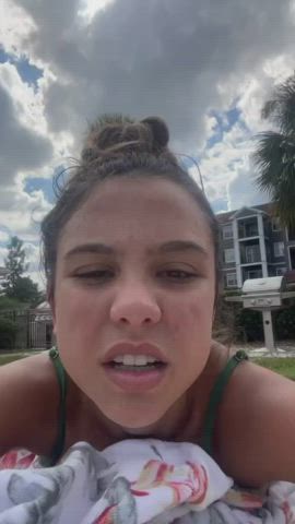 bikini british brunette gif