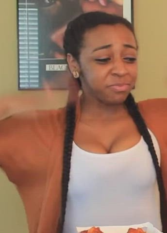 Big Tits Busty Cleavage Close Up Ebony Jiggling gif