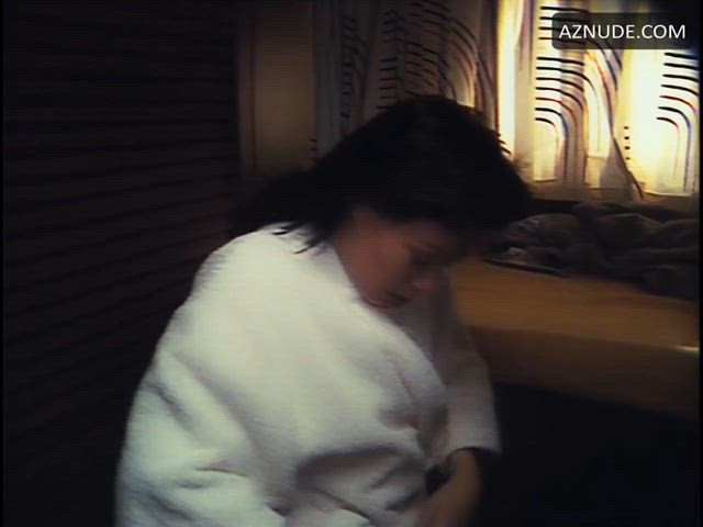 brunette cinema topless gif