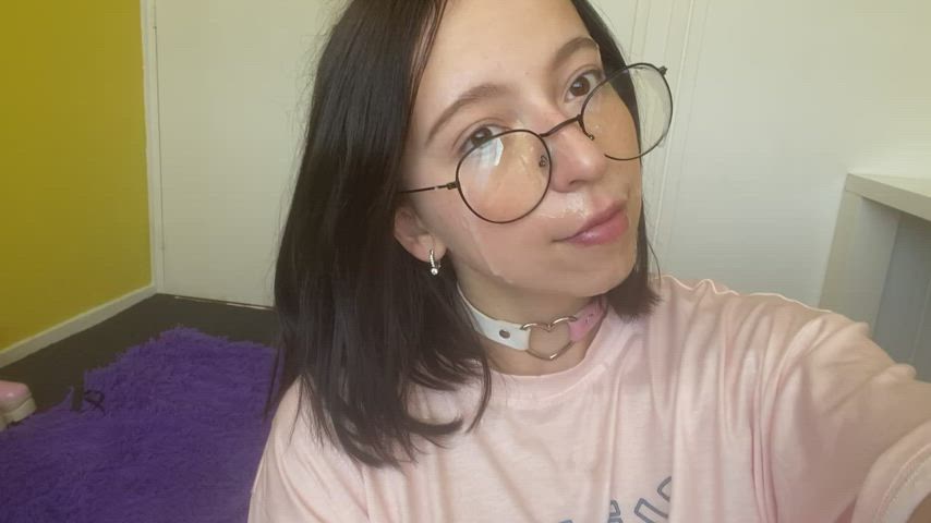 Someone said I am pretty with cum on my face, is it true? ;)