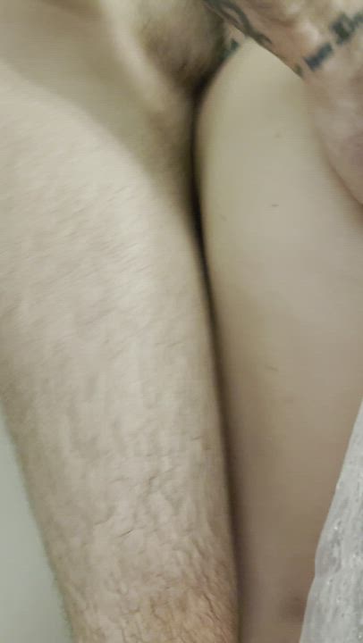 My girlfriend getting fucked by her bull in the shower while he wears the key to
