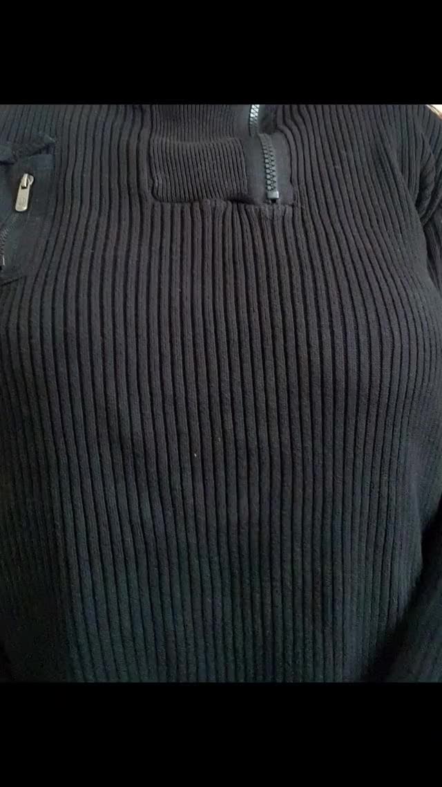 Baggy sweaters are my (f)avorite when I get to play with these underneath [oc]
