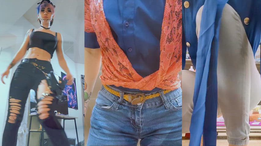 babecock edging gooning split screen porn gif