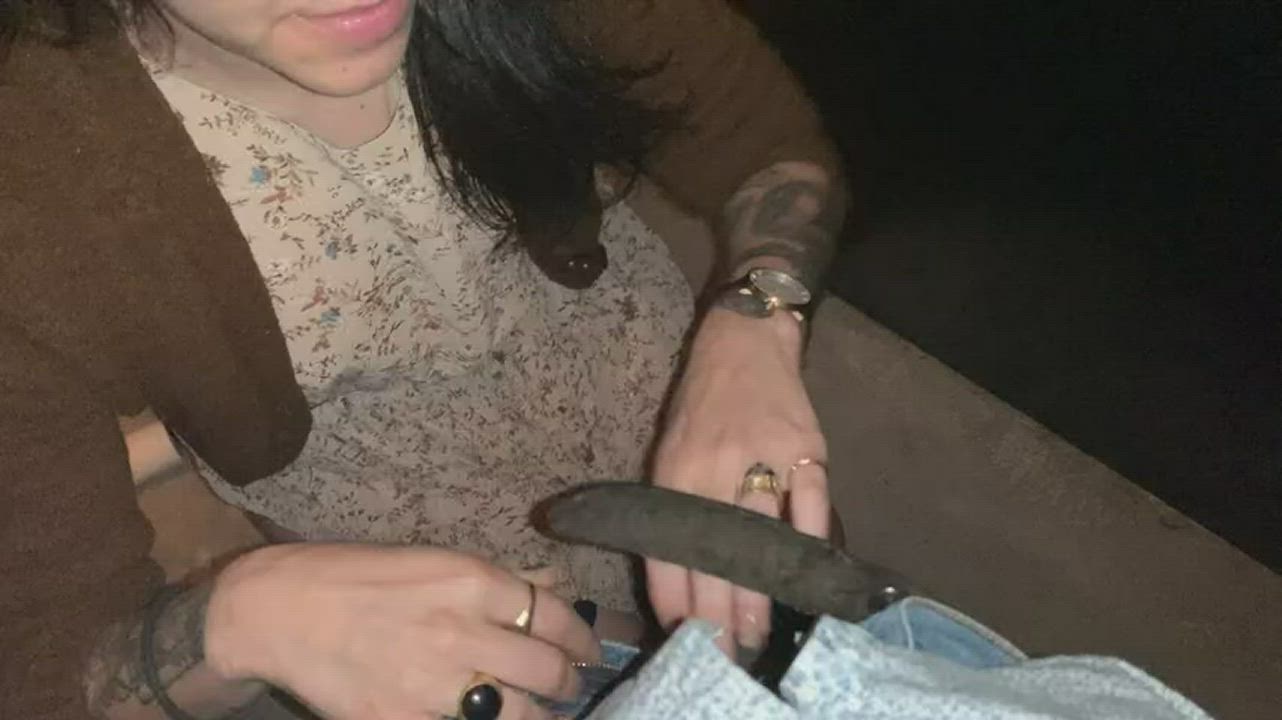 Amateur couple public blowjob