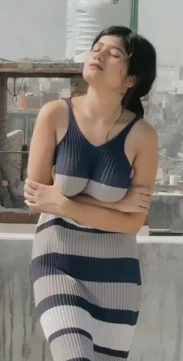 Bouncing Tits Indian Teen gif