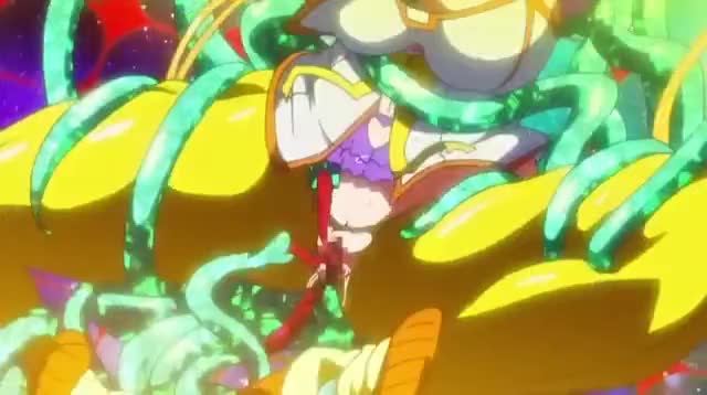 Girl getting harassed by Alien with Tentacles