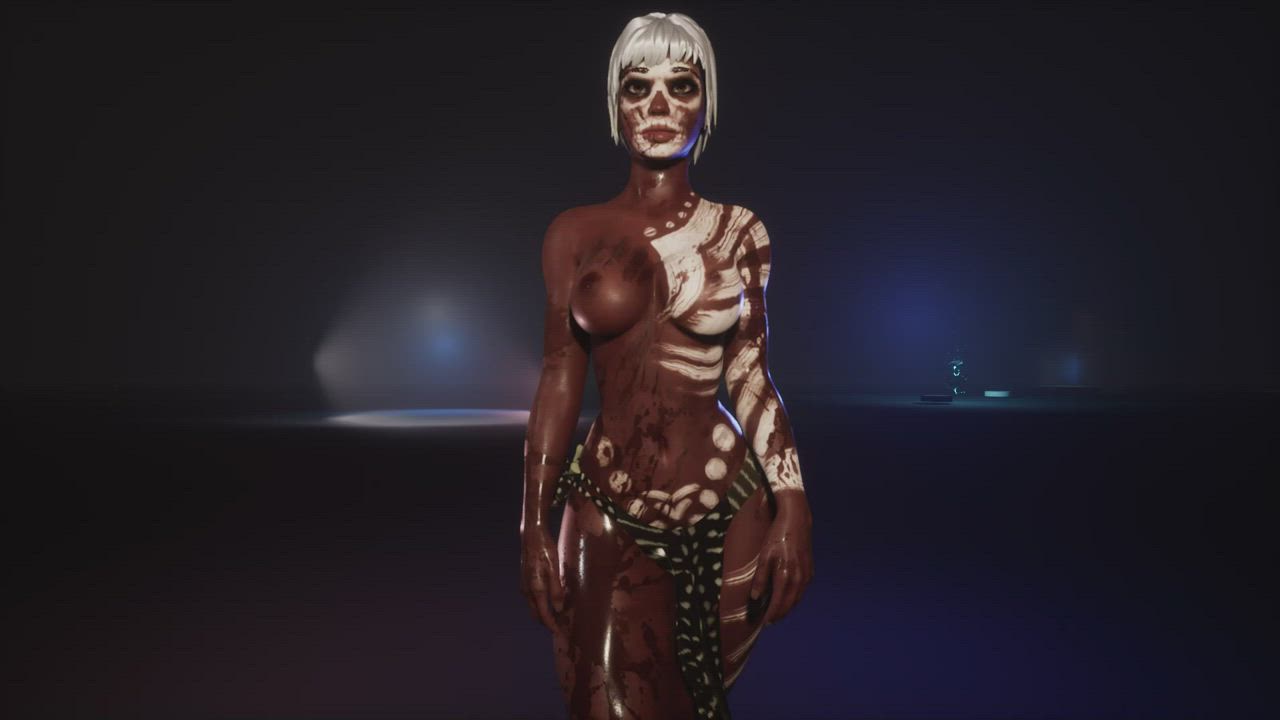 3D Animation Boobs Ebony gif