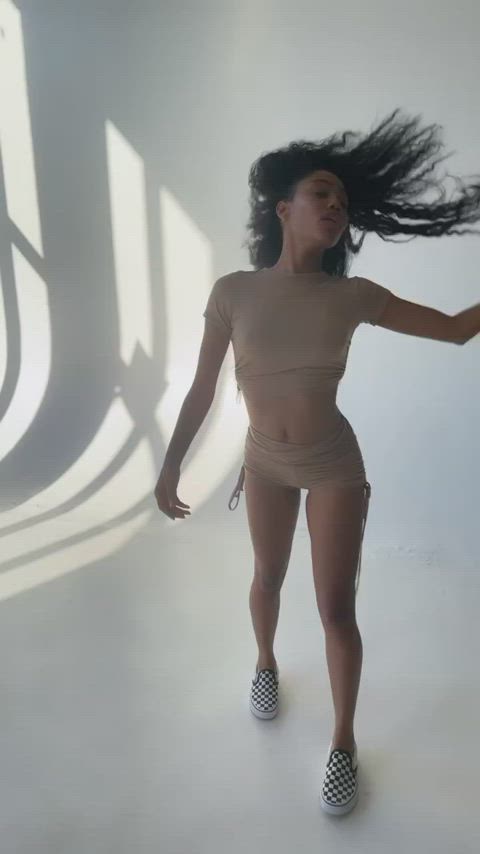 ebony long hair pretty gif