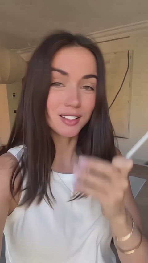 ana de armas celebrity kiss gif