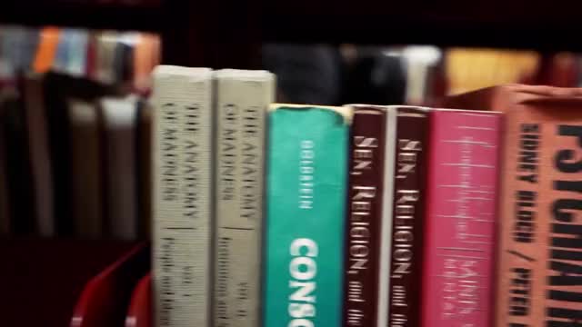 in the library