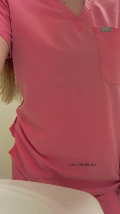 MILF Nurse Titty Drop gif