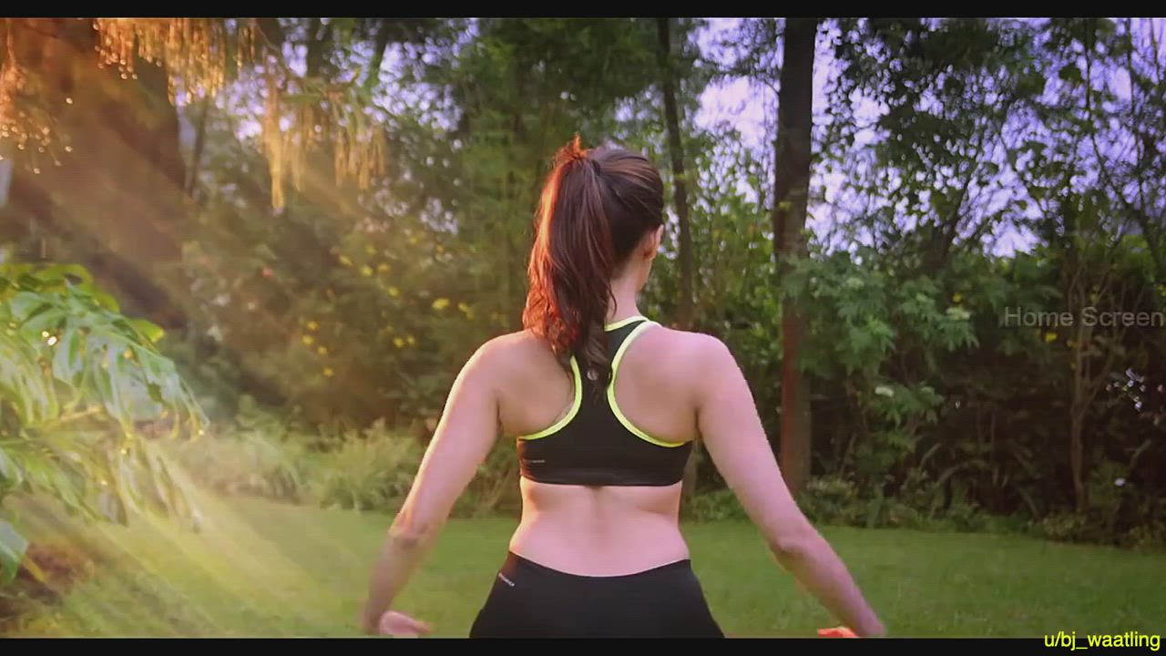 Pranitha Subash teasing us with her yoga skills