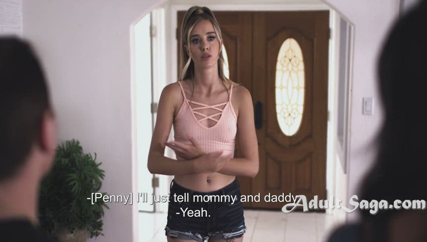 Spoiled Teen Blackmailed By Perverted Couple Looking For A Threesome