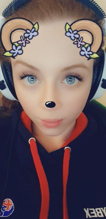 Ahegao Bear Blue Eyes gif