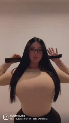 Busty Huge Tits Jiggling gif