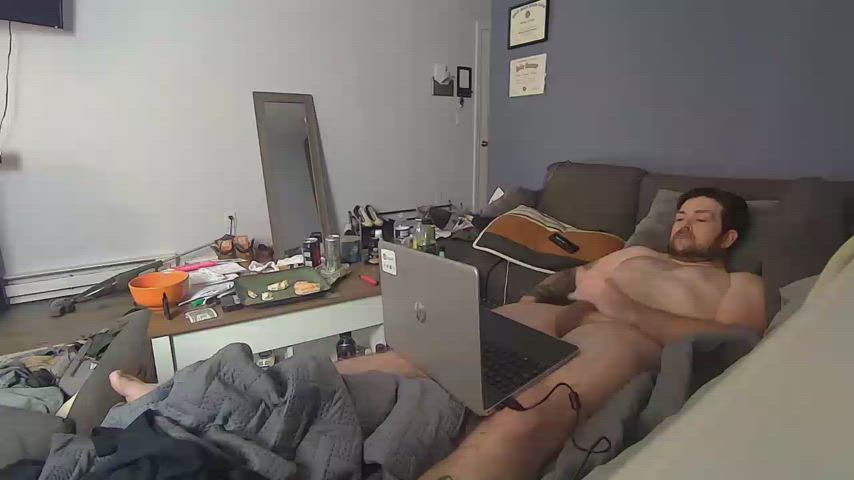 caught friends male masturbation masturbating naked gif