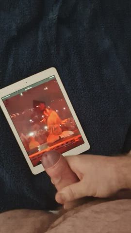 celebrity cock jerk off male masturbation masturbating tribbing tribute uncut gif
