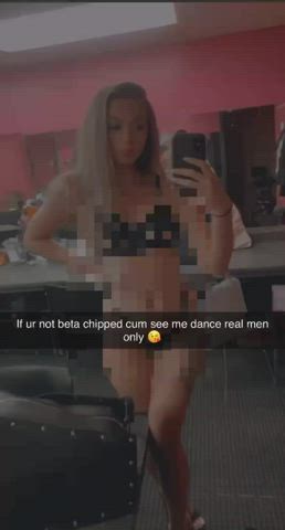 She might be a stripper but she still has standards.