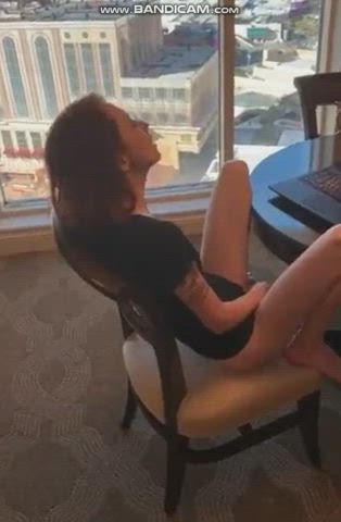 clothed cumshot masturbating gif